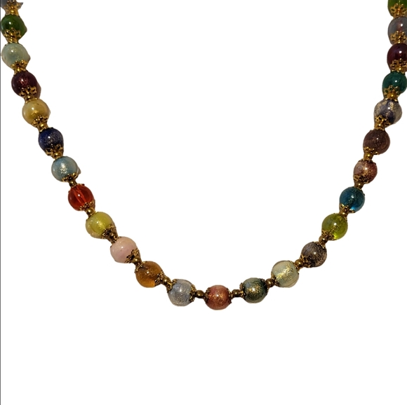 Murano Pastel Beaded Necklace - Picture 4 of 7
